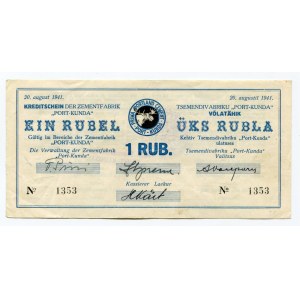 Russia - Estonia Port-Kunda 1 Rouble 1941