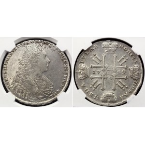 Russia 1 Rouble 1729 R1+ NGC AU 58