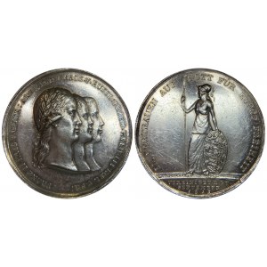 Russia Prussia Medal In Memory of the Conclusion of the Triple Union 1813