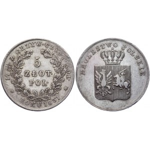 Russia - Poland 5 Zlotych 1831 KG Polish Uprising R
