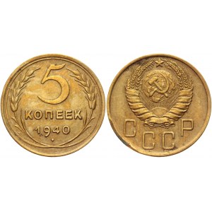 Russia - USSR 5 Kopeks 1940