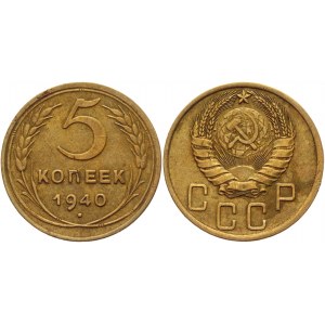 Russia - USSR 5 Kopeks 1940