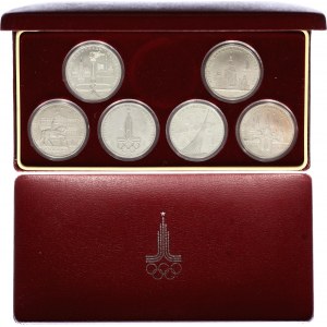 Russia - USSR Olympic UNC Set of 6 Coins 1977 - 1980