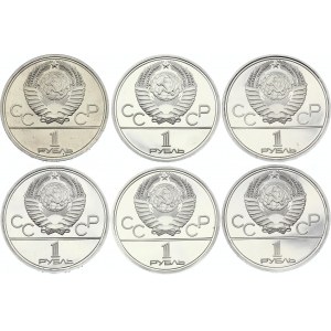 Russia - USSR Olympic Proof Set of 6 Coins 1977 - 1980