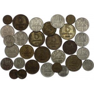 Russia - USSR Lot of 30 Coins 20th Century