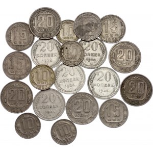 Russia - USSR Lot of 20 Coins 1924 - 1957