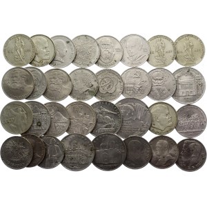 Russia - USSR Lot of 34 Coins 1965 - 1991