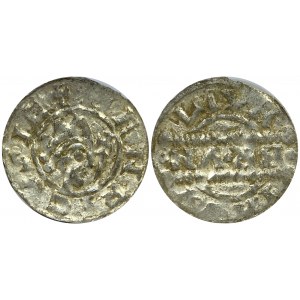 German States Dokkum AR Denarius 1038 - 1057 Mint of the Counts of Friesland