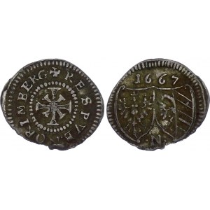 German States Nurnberg 1 Kreuzer 1671