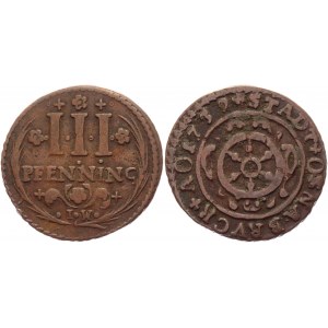 German States Osnabruck 3 Pfennig 1759 IW