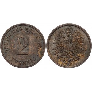 Germany - Empire 2 Pfennig 1875 J