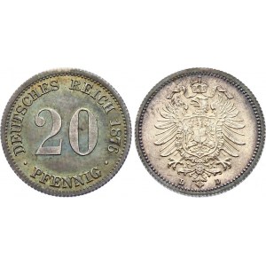 Germany - Empire 20 Pfennig 1876 D