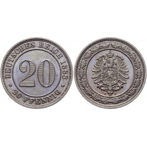 Germany - Empire 20 Pfennig 1888 E