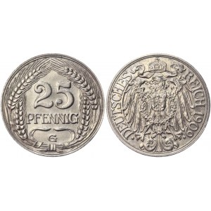 Germany - Empire 25 Pfennig 1909 G