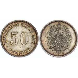 Germany - Empire 50 Pfennig 1876 C