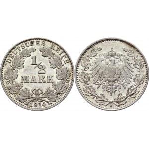 Germany - Empire 1/2 Mark 1914 J