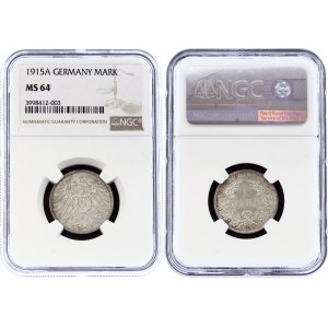 Germany - Empire 1 Mark 1915 A NGC MS 64