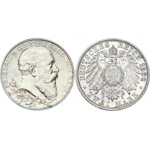 Germany - Empire Baden 2 Mark 1902 G