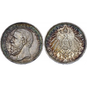 Germany - Empire Baden 5 Mark 1898 G