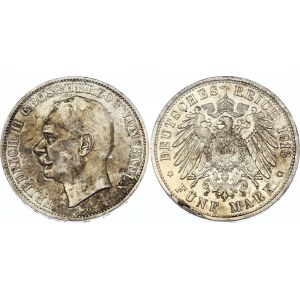Germany - Empire Baden 5 Mark 1913 G
