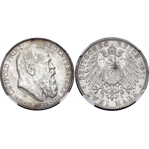 Germany - Empire Bavaria 2 Mark 1911 A NGC MS 63