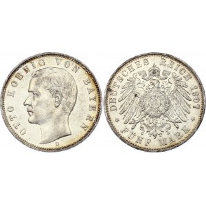 Germany - Empire Bavaria 5 Mark 1907 D