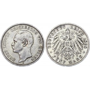 Germany - Empire Hessen 5 Mark 1898 A
