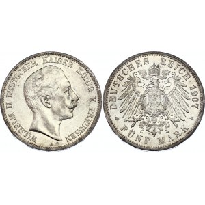 Germany - Empire Prussia 5 Mark 1907 A