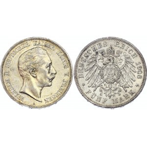 Germany - Empire Prussia 5 Mark 1908 A