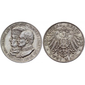 Germany - Empire Saxony 2 Mark 1909 E