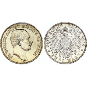 Germany - Empire Saxony 2 Mark 1914 E