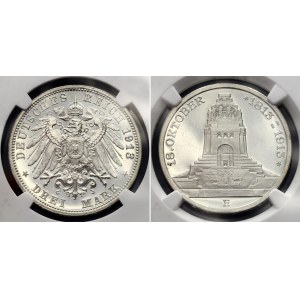 Germany - Empire Saxony 3 Mark 1913 E PROOF NGC PF61 ULTRA (+VIDEO)