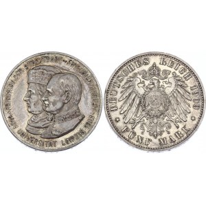 Germany - Empire Saxony 5 Mark 1909 E