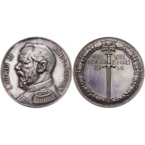 Germany - Empire Silver Medal Ludwig II Konig von Bayern 1914