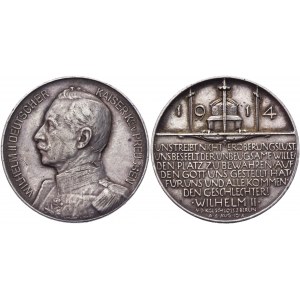 Germany - Empire Silver Medal Wilhelm II King of Prussia 1914