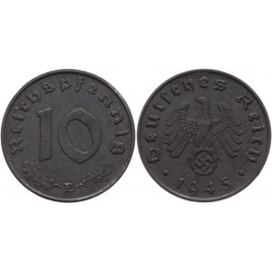 Germany - Third Reich 10 Reichspfennig 1945 E Key Date