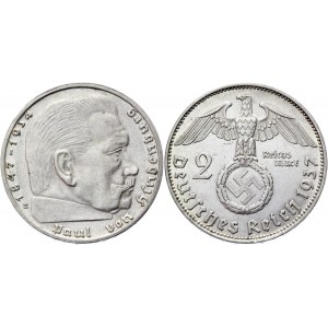 Germany - Third Reich 2 Reichsmark 1937 E
