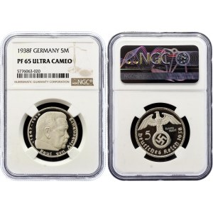 Germany - Third Reich 5 Reichsmark 1938 F PROOF NGC PF65 ULTRA