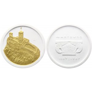 Germany - FRG Porcelain Medal Wartburg Castle 1067 - 1967