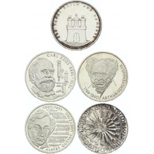 Germany - FRG Lot of 5 Coins 10 Mark 1972 - 2001