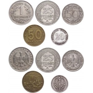 Germany 5 Coins Lot 1876 - 1950