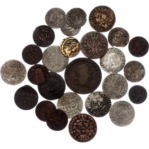 Poland Lot of 26 Coins 17th-19th Century