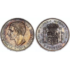 Spain 5 Pesetas 1875 (1875) DEM