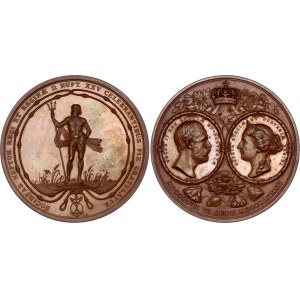 Sweden Oscar II Bronze Medal 1882