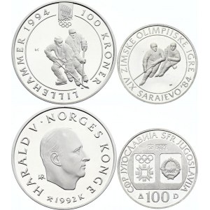 Yugoslavia & Norway Lot of 2 Coins 1982 - 1992