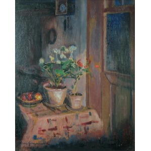 Jerzy KARSZNIEWICZ (1878-1945), Martwa natura z kwiatami i owocami
