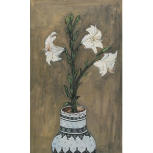Danuta LESZCZYŃSKA-KLUZA (ur. 1926), Kwiaty, 1956