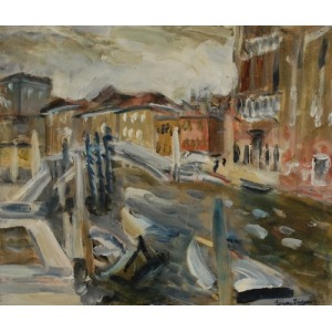 Ejnar LARSEN (1902-1986), Kanál v Benátkach, 1959