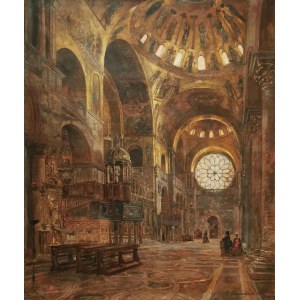 Gustav BAUERNFEIND (1848-1904), Wnętrze bazyliki św. Marka w Wenecji, 1881