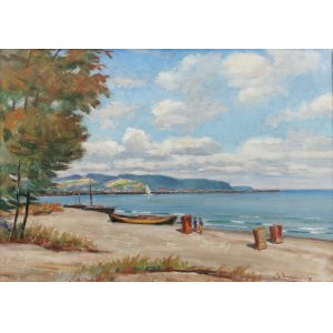 Stanisław ŻURAWSKI (1889-1976), Na plaży [Nad Bałtykiem koło Sopotu]